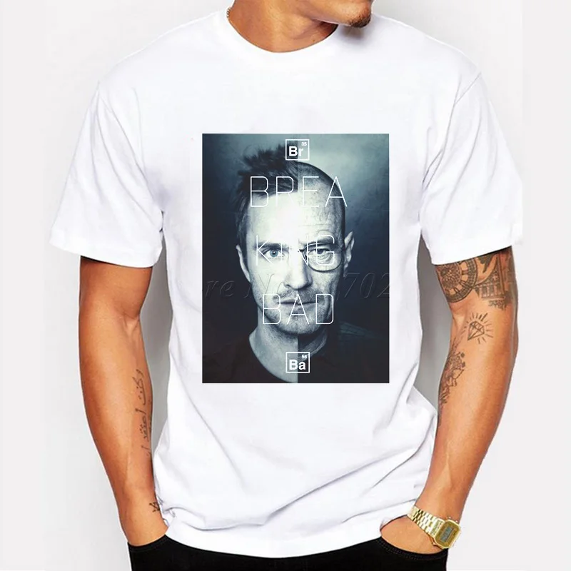 Рекламная акция, мужские футболки в стиле ретро, футболка tv Mr White Heisenberg Jessie Pinkman футболки с забавным принтом, топы с короткими рукавами - Цвет: 5551