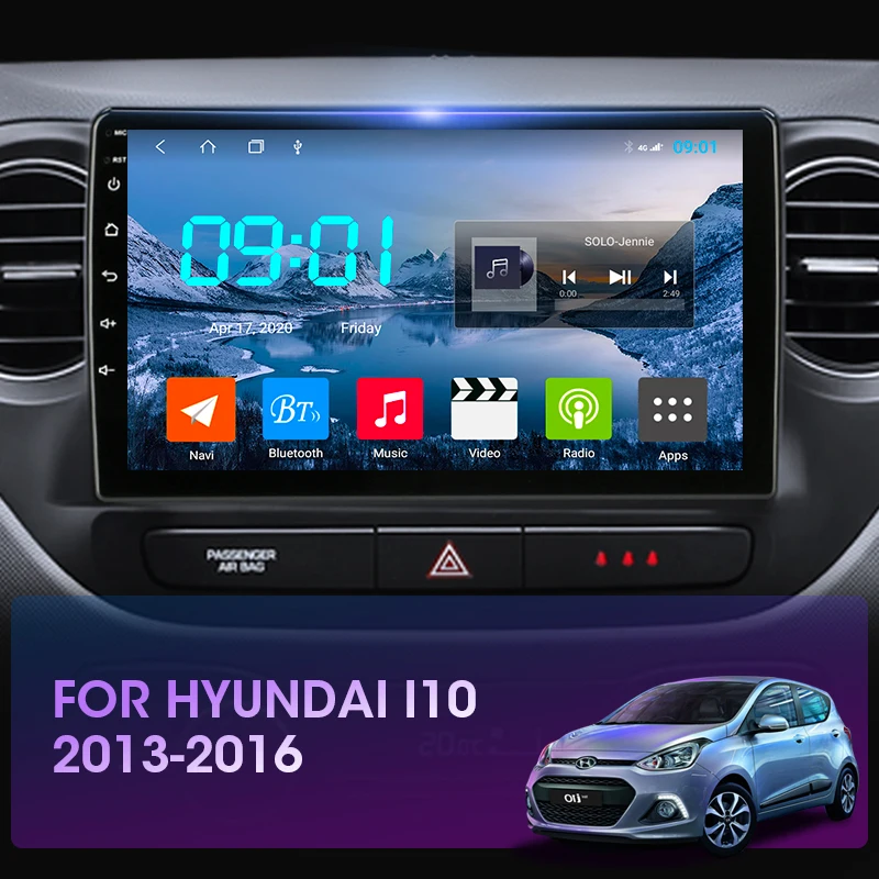 Автомобильная Мультимедийная система JMCQ 2din Android 10 видеоплеер RDS DSP для Hyundai Grand I10