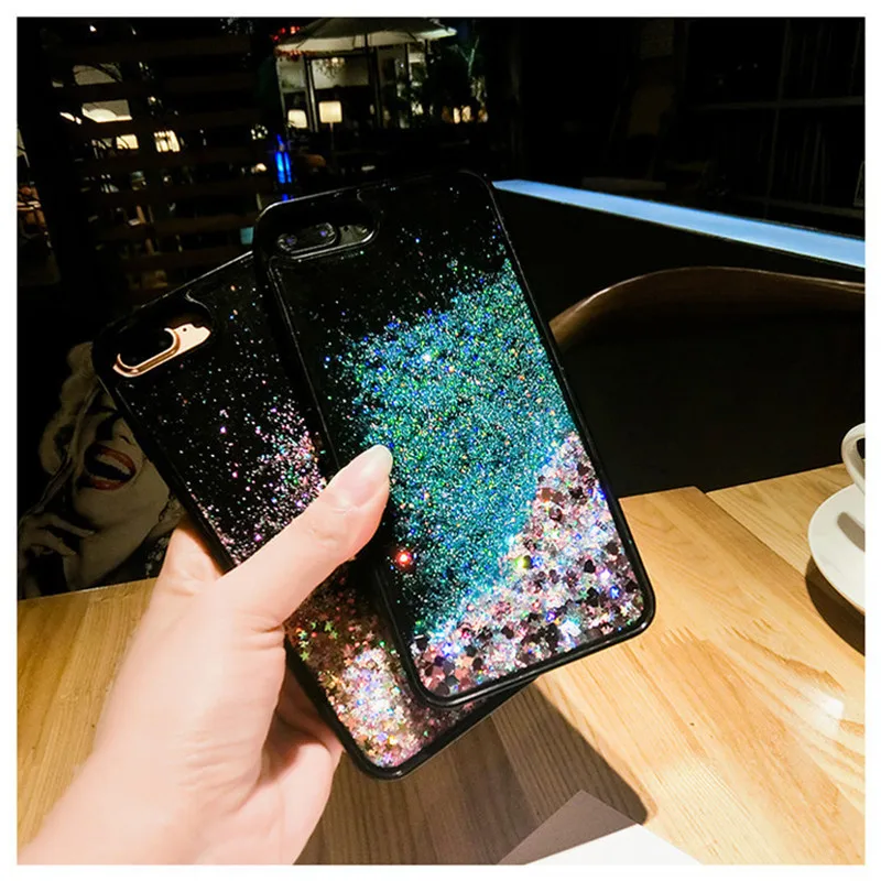 Роскошный блестящий чехол для iphone 6 6S 7 8 Plus X Xr Xs Max Dynamic Liquid Hard PC 10 |