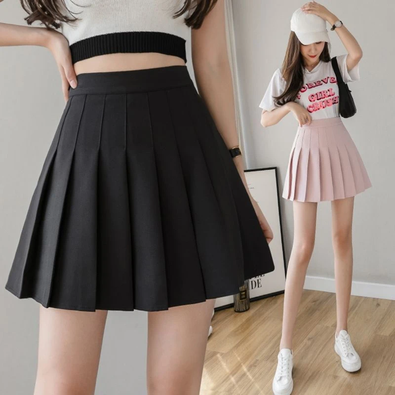 

Autumn Korean Skirt Shorts Women High Waist Sexy Mini Skirt School Short Pleated Kawaii Japanese Female Skirt