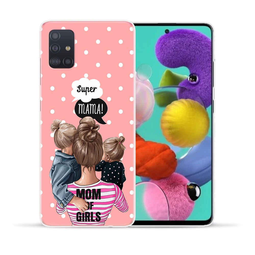 Силиконовый чехол Super Mama Girl Mom Boy Baby для Samsung A51 A71 A01 A81 A91 S20 Plus Ultra Note 10 Pro Lite мягкие