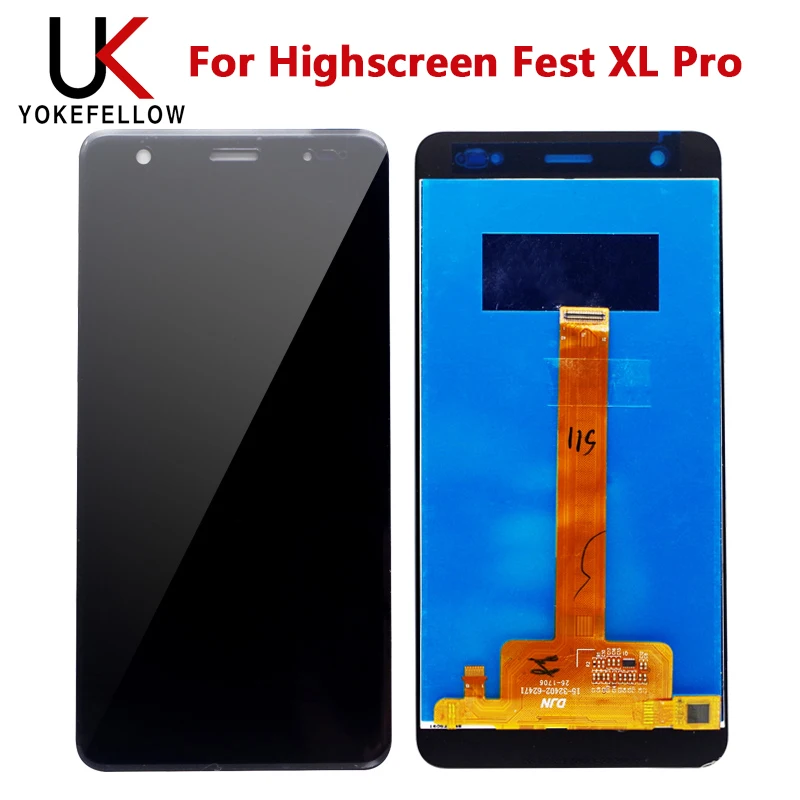 Оригинальный дисплей для High screen Fest XL Pro ЖК с дигитайзером экран в сборе Screen