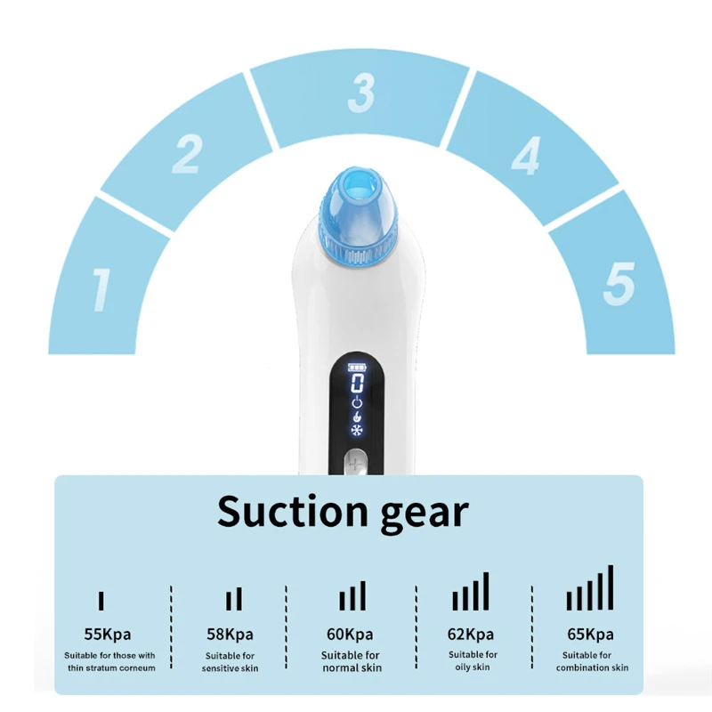 

Hot and Cold Compress Electric Blackhead Device to Remove Blackheads Acne Pore Cleaner Red Blue Skin Rejuvenation Beauty Machine