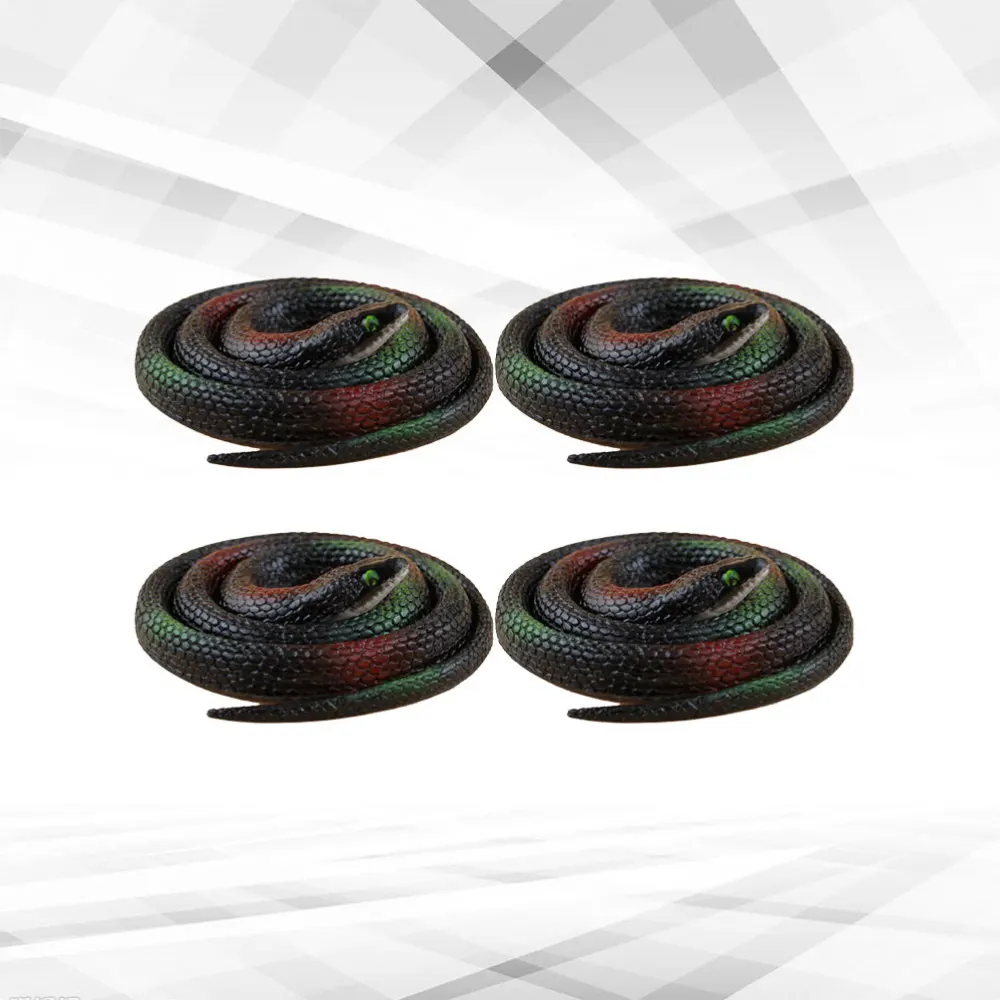 Искусственные резиновые змеи 4 шт. реквизит для вечевечерние розыгрыша