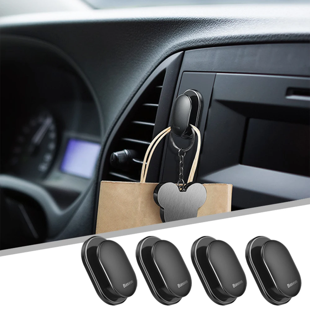 

4PCS Car Hook Interior Hanging Creative Hidden Form Multifunctional Car Storage Hook for Bag Auto Products Accessories