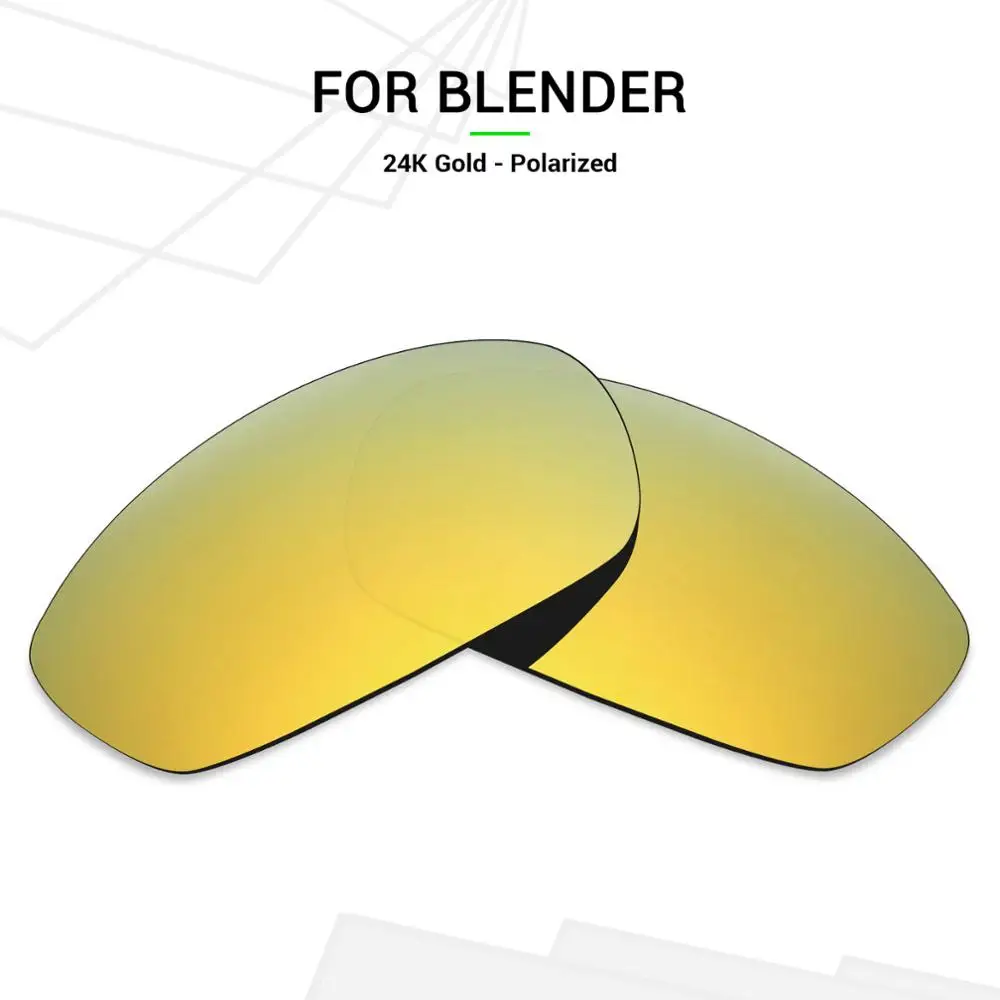 

SNARK POLARIZED Sunglasses Replacement Lenses for Oakley Blender OO4059 Sunglasses 24K Gold Mirror