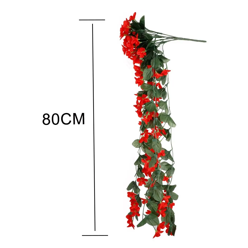 

18 Forks Wall Hanging Basket Violet Violet Artificial Flower Basket Fake Foliage Flower Leaf Vine Artificial Plants