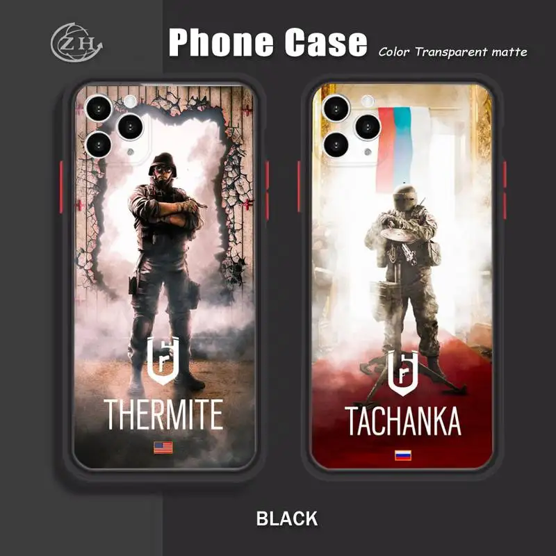 

Rainbow Six Siege Phone Case Carcase Funda For Iphone Xr X Xs 6 7 8 11 12 Mini Plus Pro Max Case Mobile Shell Matte