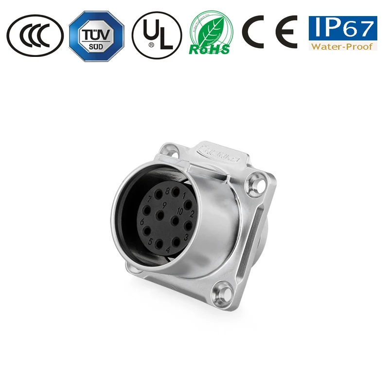 Водонепроницаемый разъем для проводника Кабельный штекер Разъем M24 3-24 Pin