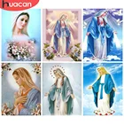 HUACAN полный квадратныйкруглый Краски с бриллиантами религиозные 5D Сделай Сам Алмазная Краски ing мозаичный портрет ремесло домашнего Арт Декор