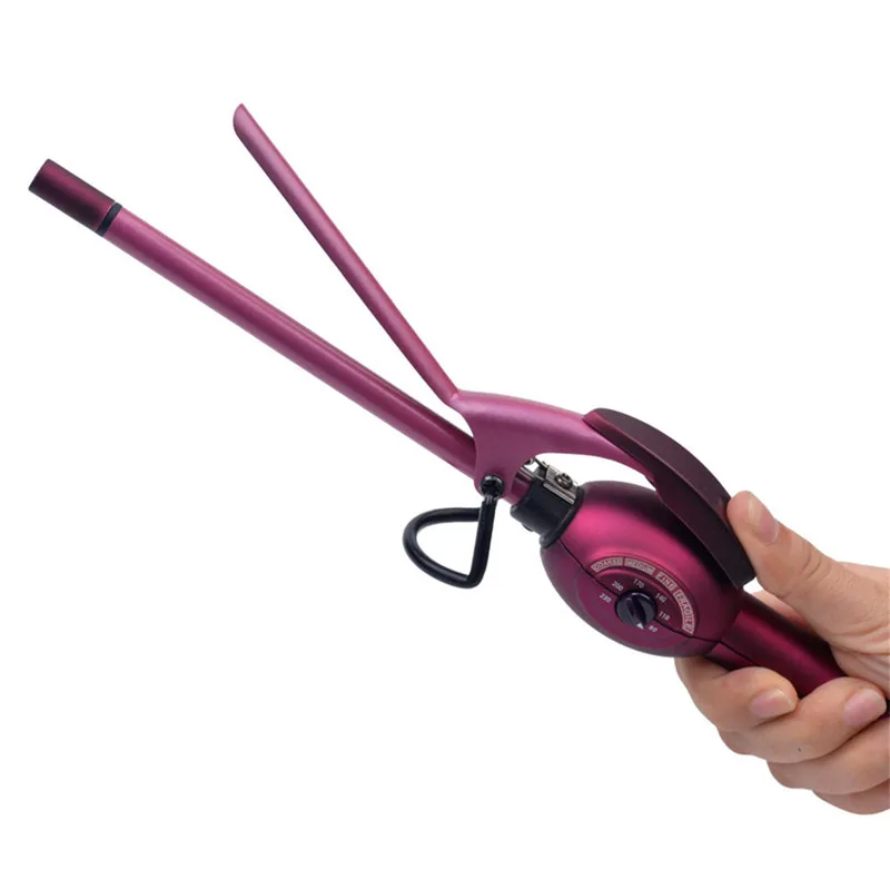 

CkeyiN Tourmaline Ceramic 9mm Electric Hair Curler Professional Hair Curling Wand Wet Dry Dual Use Hair Curling Iron Mini Waver
