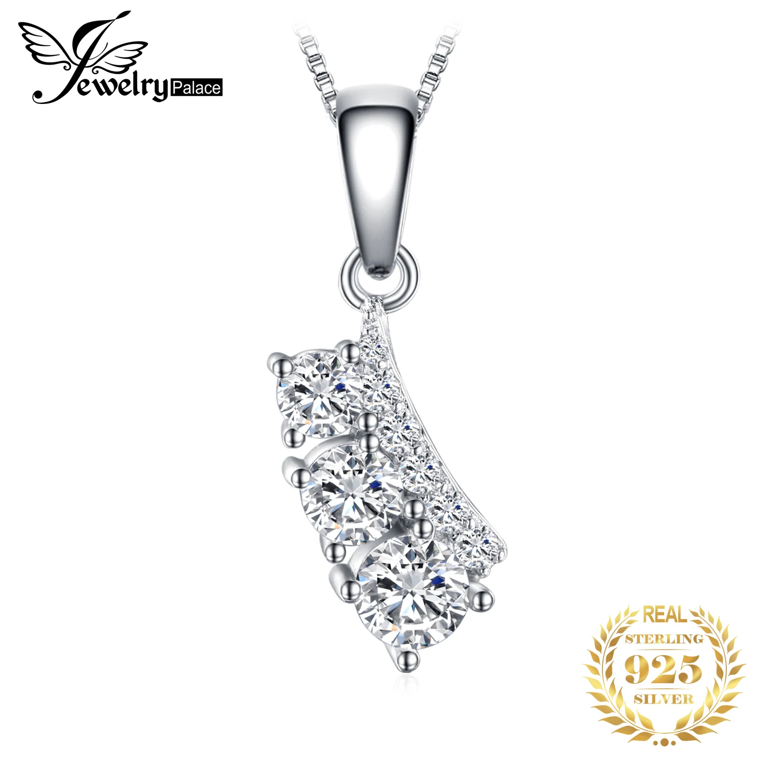 Ювелирный дворец индивидуальность кубический цирконий в форме листа кулон 100%