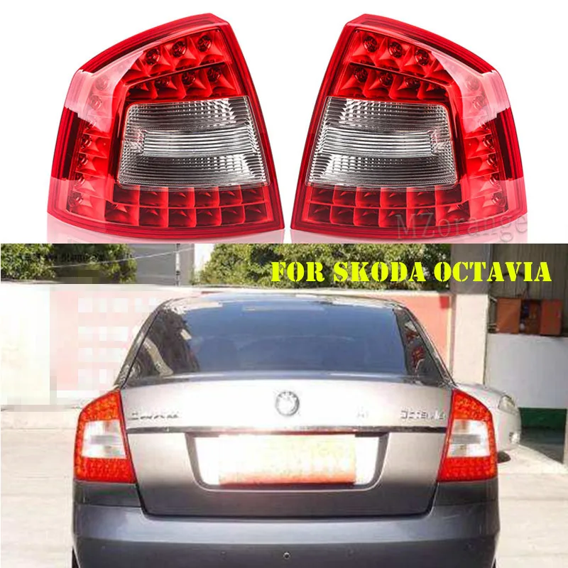 MZORANGE светодиодный хвост реальные светильник для SKODA Octavia A6 для RS 2009 2010 2011 2012 2013 авто-Стайлинг светодиодный автомобиль Задние огни тормозной светильник