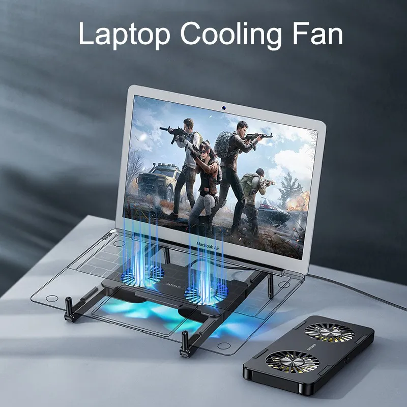

Portable Laptop Stand Dual Cooling Fan For MacBook Pro Air DELL iPad Xiaomi Tablet Notebook Stand Computer Desktop Cooler Holder