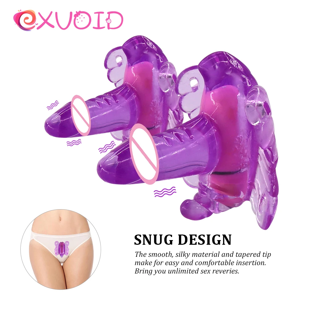 

EXVOID Strong Vibration Dildo Vibrators G-spot Massager Clitoris Stimulate Silicone Sex Toys for Women Wearable Sucker Vibrator