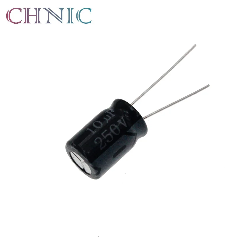 

20PCS/LOT 10uF 250V Aluminum electrolytic capacitor 8*12 Electrolytic Capacitor 250v 10uf