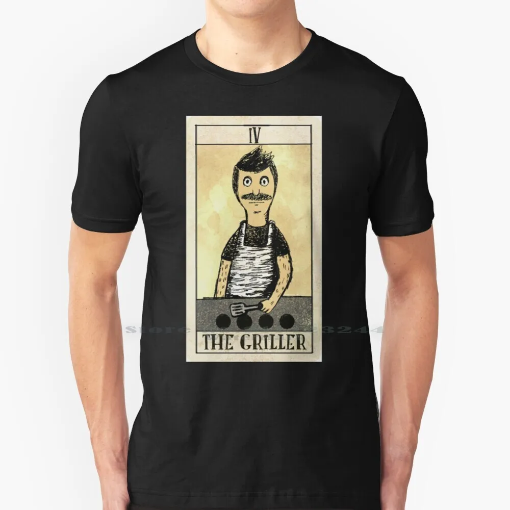 Футболка Griller из 100% чистого хлопка Fanart Tarot гадания Bob Belcher креативный тренд