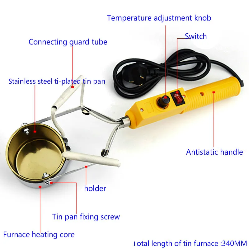 Электрический Портативный печь для припоя Регулируемый домашний установленный