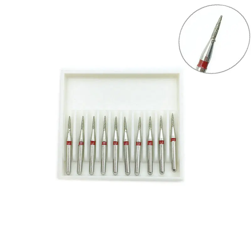 10 шт. зубные алмазные Буры зубной Полировочный Бур для высокоскоростного