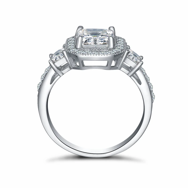 Женское Обручальное Кольцо ANZIW квадратное кольцо принцессы с огранкой ювелирное