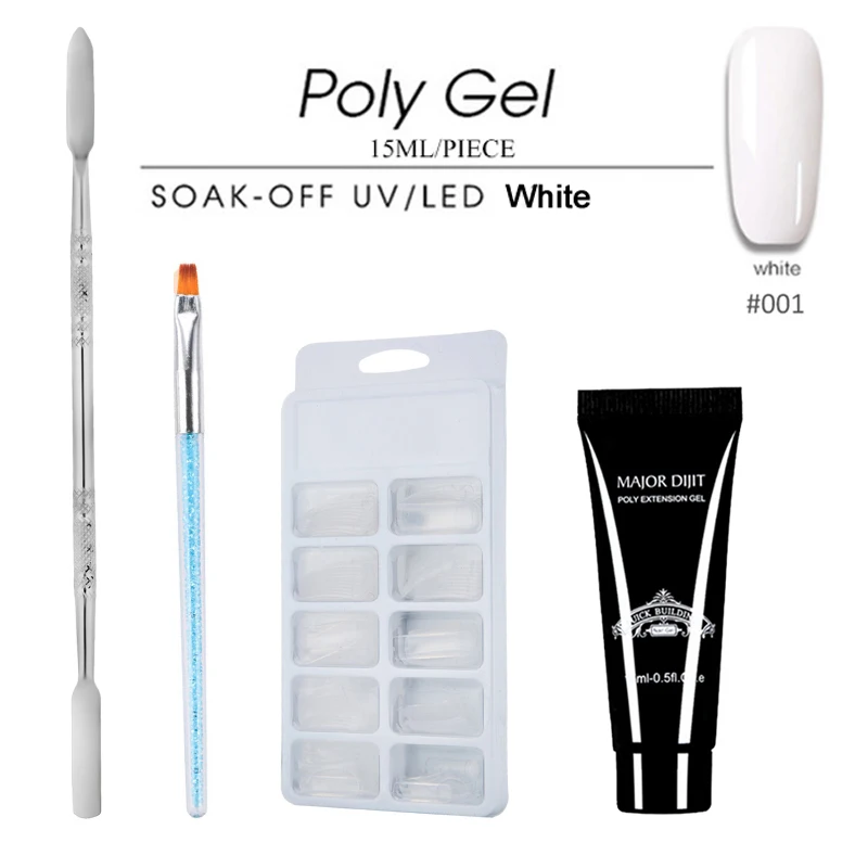 Набор для нейл арта гель наращивания ногтей УФ светодиодный лак замачивания
