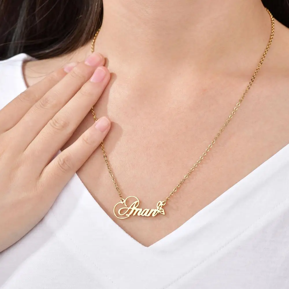 Diamon 2020 новая бабочка с персонализированным именем ожерелья для женщин именная