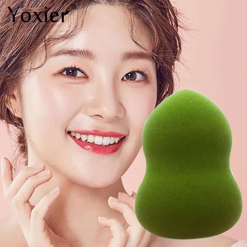 

4 Colors Gourd-like Puff Sponge Liquid Foundation Concealer Easy to Spread Elastic Soft Smooth Full Face Makeup Basic Tools 1Pcs