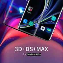 For Oneplus 8 Glass Film Original 3D DS+MAX Protective Screen Protector For Oneplus 8 Pro Tempered Glass 9H Safety  NILLKIN