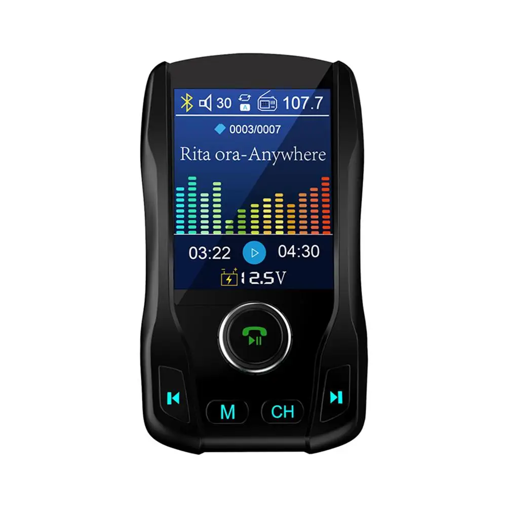 Bluetooth fm-передатчик радио адаптер громкой связи Автомобильный звонящий двойной USB
