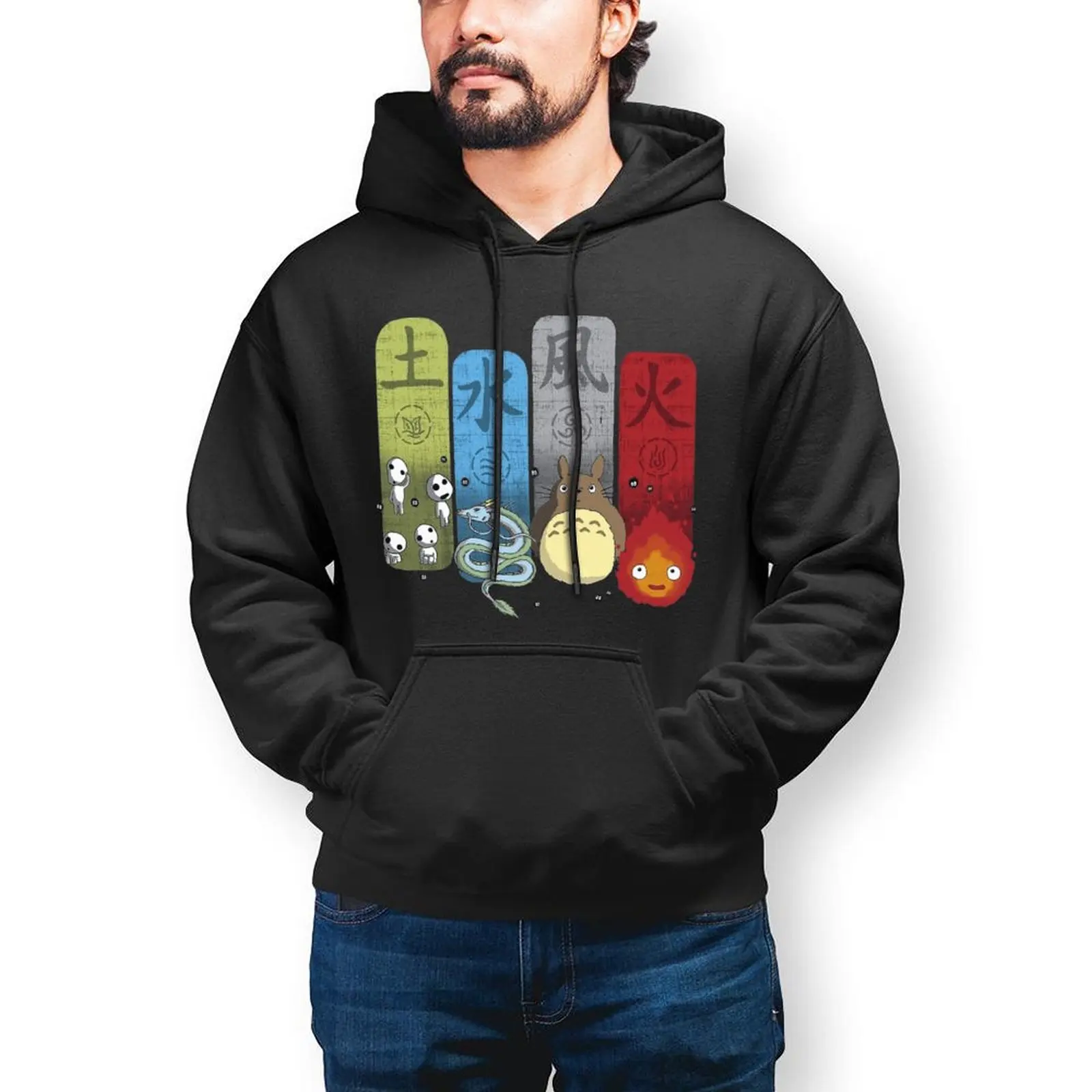 

Totoro Hoodies Winter Cotton Hoodie Cool Outdoor Long Pullover Hoodie Mens XXX