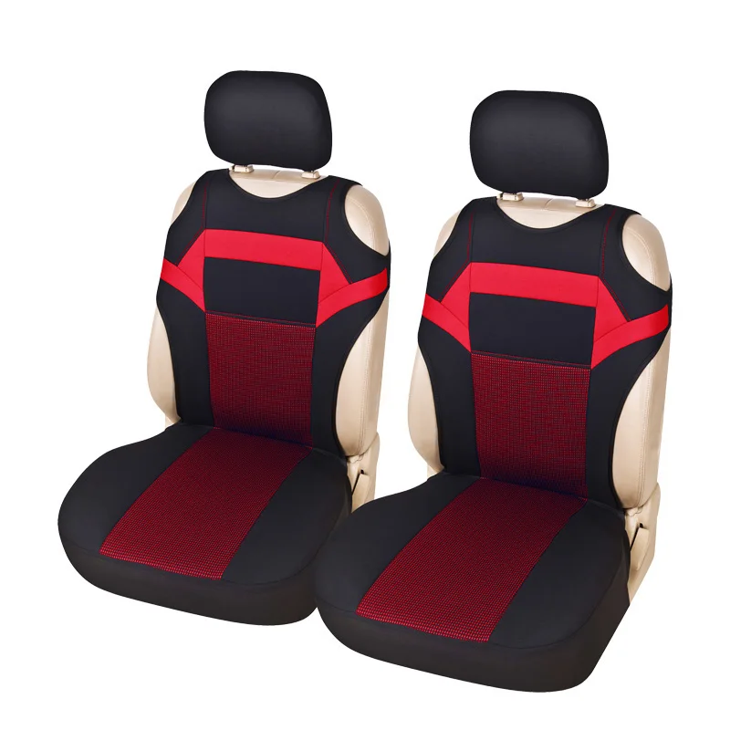 red seat cover Чехол для автокресла с дизайном T-Shirt, универсальный чехол для передних сидений, защита для автокресла, 2 шт., чехол для сиденья, 3 цвета - Название цвета: red seat cover