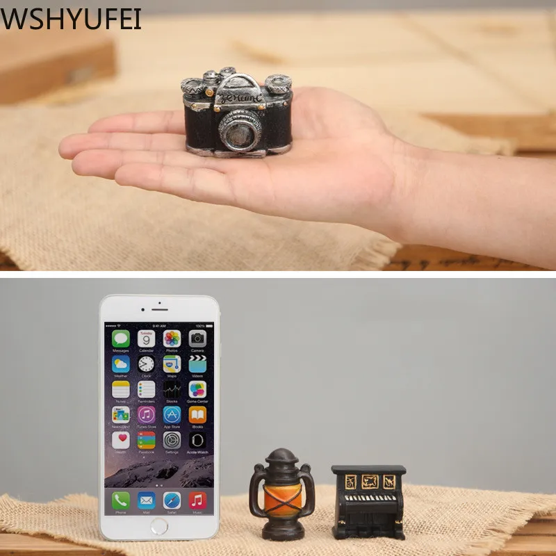 WSHYUFEI Ретро Смола мини маленькое украшение для творчества камера ремесла