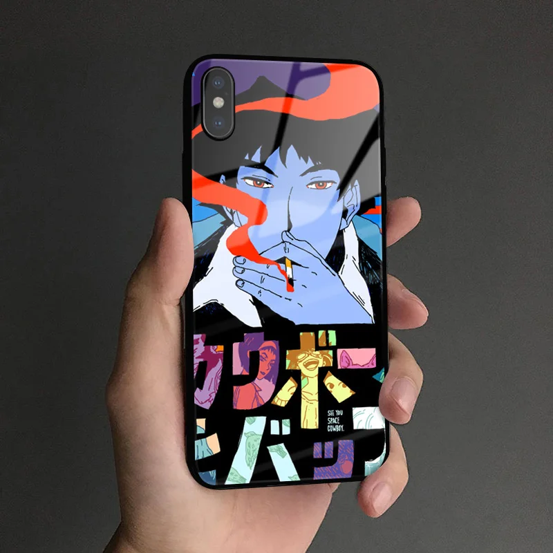 SCBAE 4 Космический ковбой Bebop Coque мягкий силиконовый стеклянный чехол для телефона, чехол для Apple iPhone 6 6s 7 8 Plus X XR XS 11 Pro max - Цвет: SCBAE 4