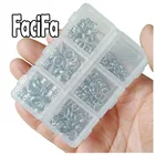 200 шт. разделенное кольцо из нержавеющей стали с коробкой овальное кольцо сверхмощное двойное кольцо соединитель рыболовные аксессуары для приманки крючок Приманка