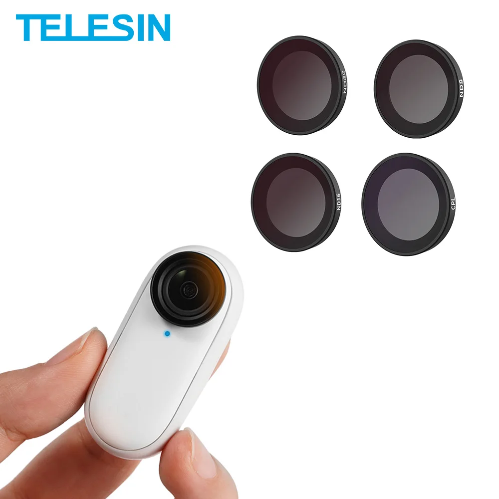 

Комплект фильтров TELESIN для объектива Insta360 Go2 CPL ND, оправа из оптического стекла и алюминиевого сплава для Insta360 Go2 Thumb, спортивные аксессуары