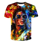 Майкл Джексон, футболки с 3D принтом, Повседневная модная уличная одежда, мужские и женские модные футболки с коротким рукавом, топы