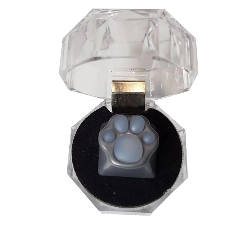 Transparent Gray 1 шт. милый коготь кошки пластиковый колпачок PBT персональный Вишневый переключатель Blossom Keycap для механической клавиатуры Розовый Черный - Цвет: Transparent Gray