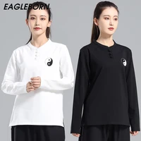 new autumn tai chi uniform long sleeved set sports team custom martial arts uniforms practice clothes bloomers 100 cotton sets