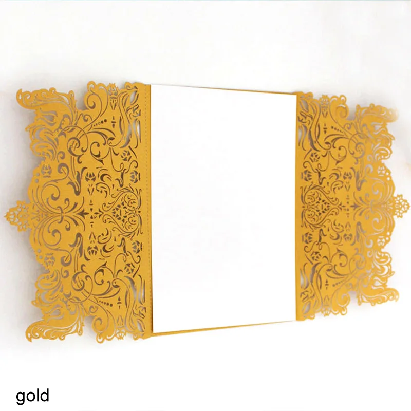 

Birthday Invitation Delicate Bow Pattern Laser Cut Envelopes Party Supplies Hollow Invitation Cover Paper Carved 30 Pcs