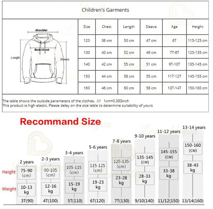 Детская толстовка с капюшоном для мальчиков и девочек на возраст 6-19 лет | одежда