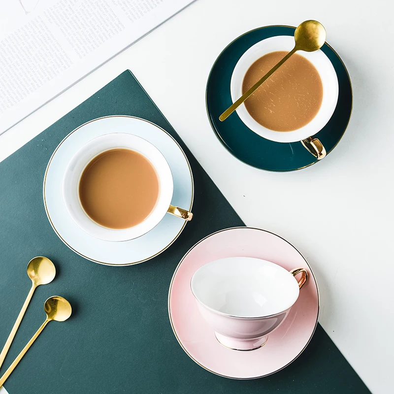 Новая керамическая кофейная чашка в европейском ретро стиле красивый дизайн