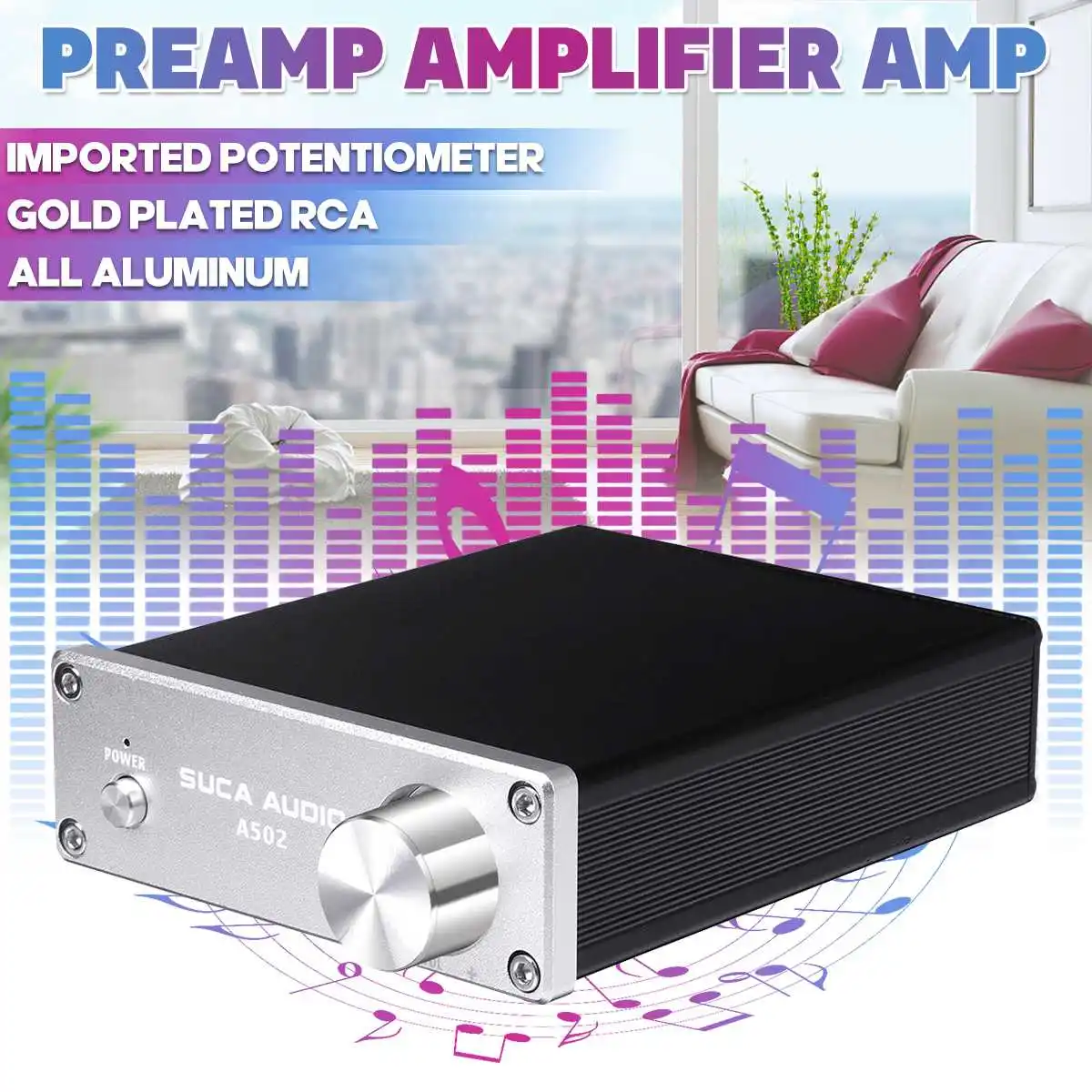 

Home Stereo Amplifier 2 Channel Hifi Digital Audio Home Karaoke Power Bass Amplifier Car Auto Amplifier 2*50W Amplificador