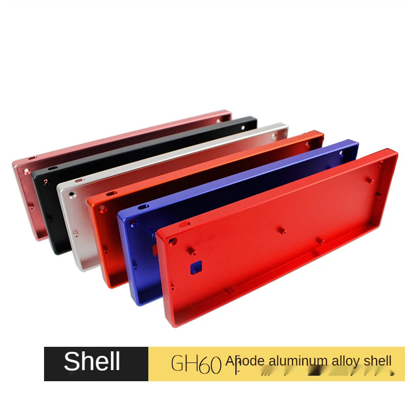 Poseidon PSD60 Case Anodized Aluminium Case for Custom Mechanical Keyboard Black Silver Grey Blue Red for Gh60 Xd60 Xd64