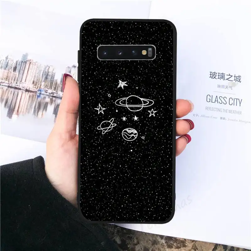 

Space astronaut simple cartoon Phone Case For Samsung galaxy S 7 8 9 10 20 edge A 6 10 20 30 50 51 70 note 10 plus