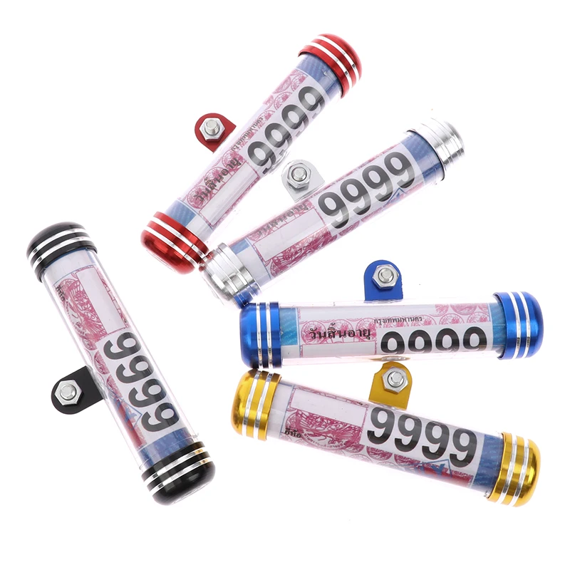 

Waterproof Motorcycle Motorbike Tube Tax Disc Cylindrical Holder Frame License Plate Placement Tube Real Motorcycle Accessories