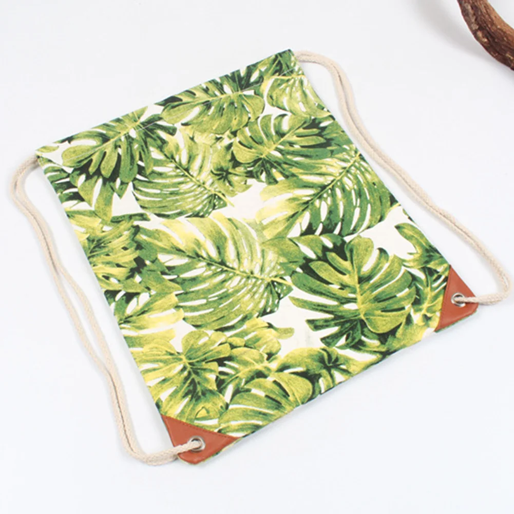 

Women Drawstring Backpack Convenient Polyester Multifunctional Canvas Portable Beach Storage Soft Bag Polka Dot Gym Shopping