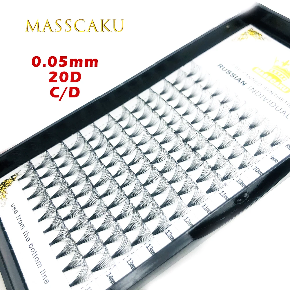 MASSCAKU накладные ресницы для макияжа Maquillaje 1 чехол готовые вееры высокое качество