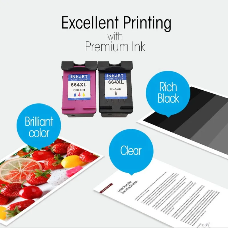 Чернильный картридж для принтера HP 664XL HP664 Deskjet 1115 2135 3635 2138 3636 3638 4535 4536 4538 4675 4676 4678 |