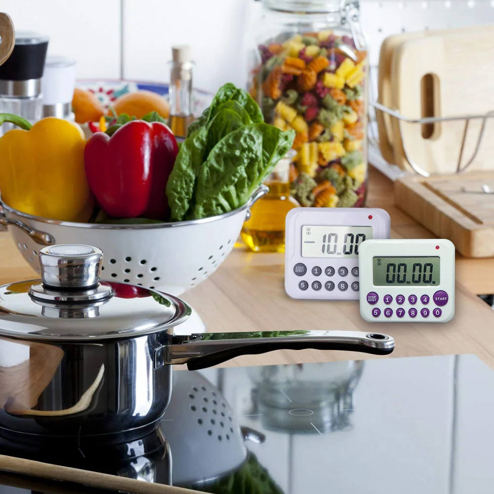 Работающий от батареи настольный ЖК экран кухонный таймер отсчитывает для