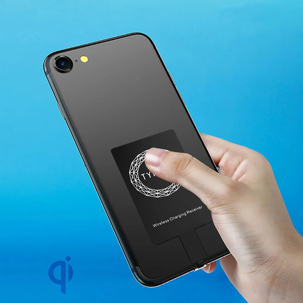 DCAE QI беспроводной приемник зарядного устройства для iPhone 5S 7 6 6s Plus адаптер для беспроводной зарядки для samsung Xiaomi huawei Micro usb type-c